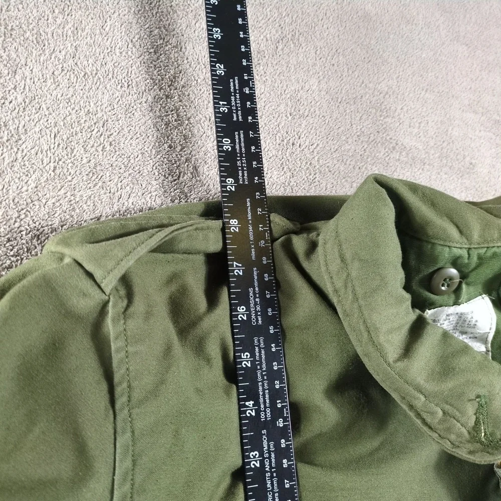 Vintage US Military Field Jacket‎ Mens Med Reg Olive Drab OG-107 Without Liner - Picture 4 of 11